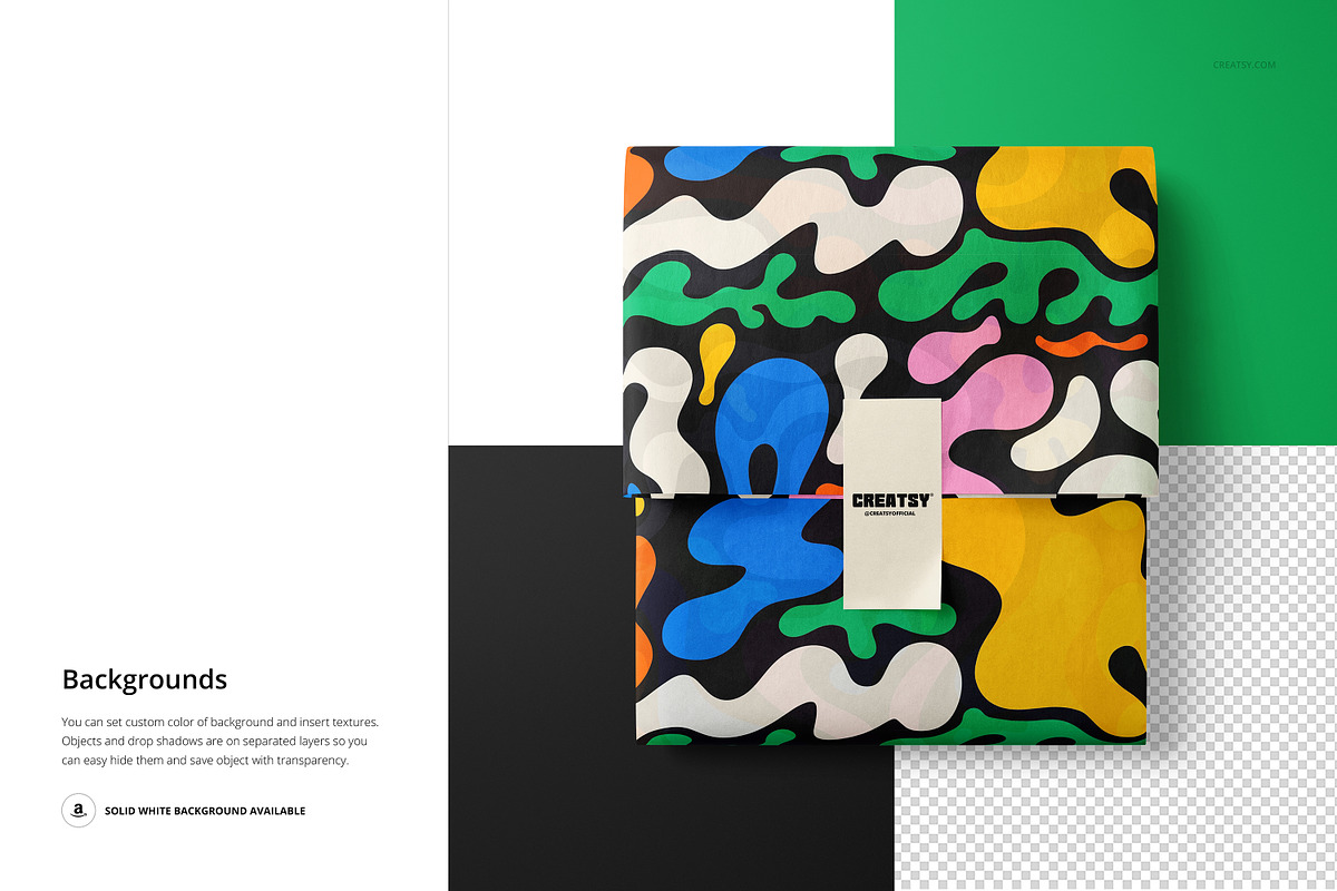 Tissue with Vertical Label Mockup, a Packaging Mockup by creatsy5 (Photo 4 of 6)