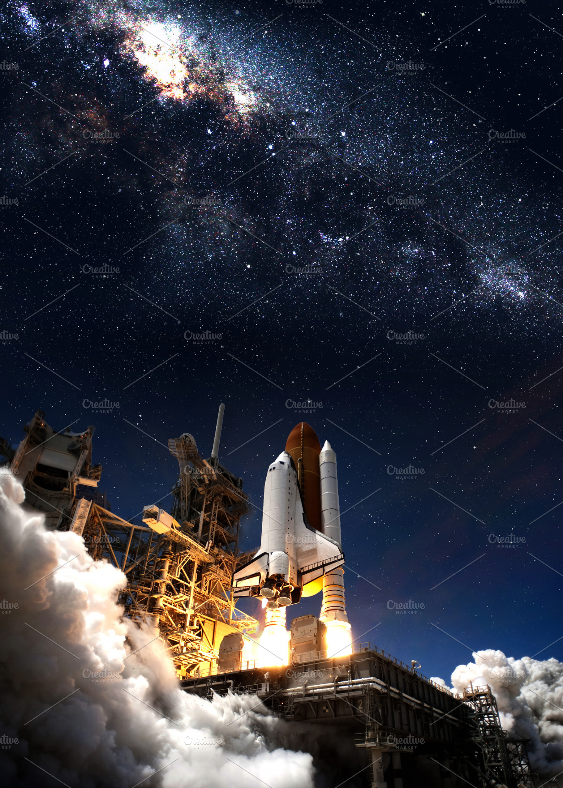 Space shuttle containing space, cosmos, and shuttle, a Technology Photo by Vadim Sadovski