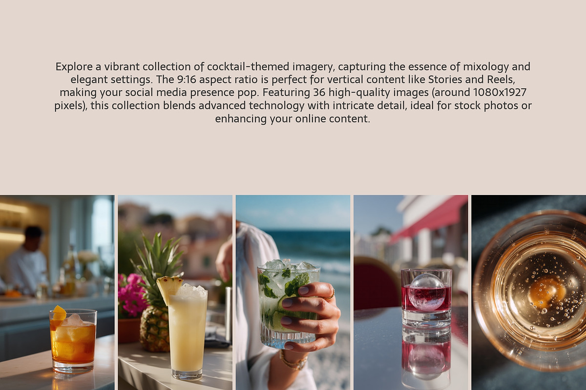 Luxury Bar & Mixology Vertical Set, a Food & Drink Photo by AI Petr Creative Agency (Photo 2 of 7)