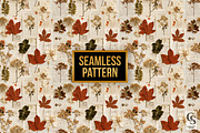 Fall Botanical Ephemera Backgrounds, a Pattern Graphic by Creative Store (Thumbnail 4 of 5)