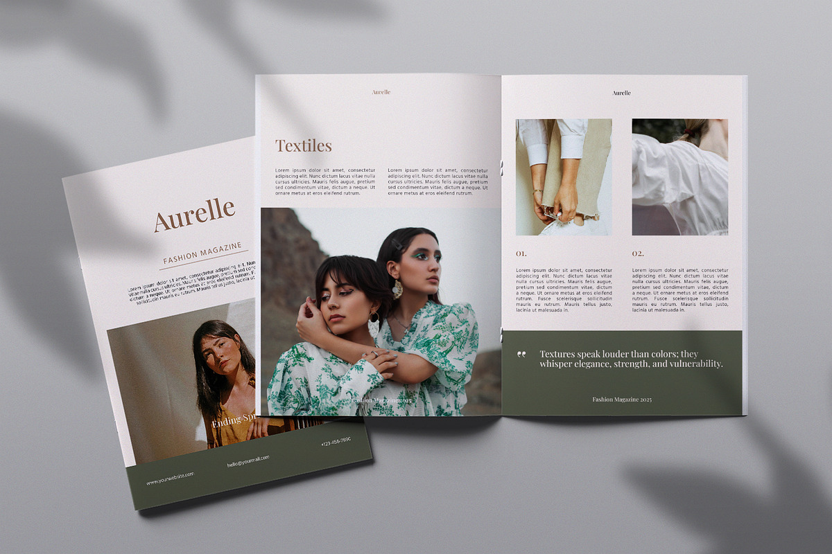 Aurelle Fashion Magazine Template, a Magazine Template by Portocraft (Photo 4 of 6)