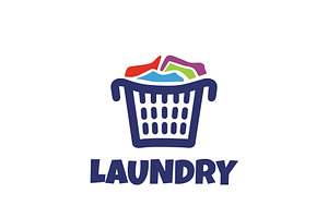 Laundry Logo Template, a Branding & Logo Template by HueNestify