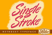 Single Stroke | Retroset Typeface!, a Script Font by StudioWorks (Thumbnail 1 of 10)
