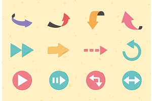 set arrows icons, an Object Illustration by studiogstock