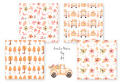 Watercolor Warm Autumn Collection, a Transportation Illustration by MayaNavits (Thumbnail 5 of 10)