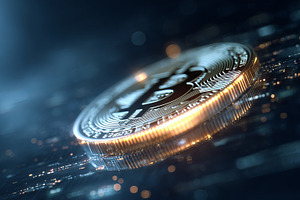 Futuristic Bitcoin Art, a Photo by Design Store
