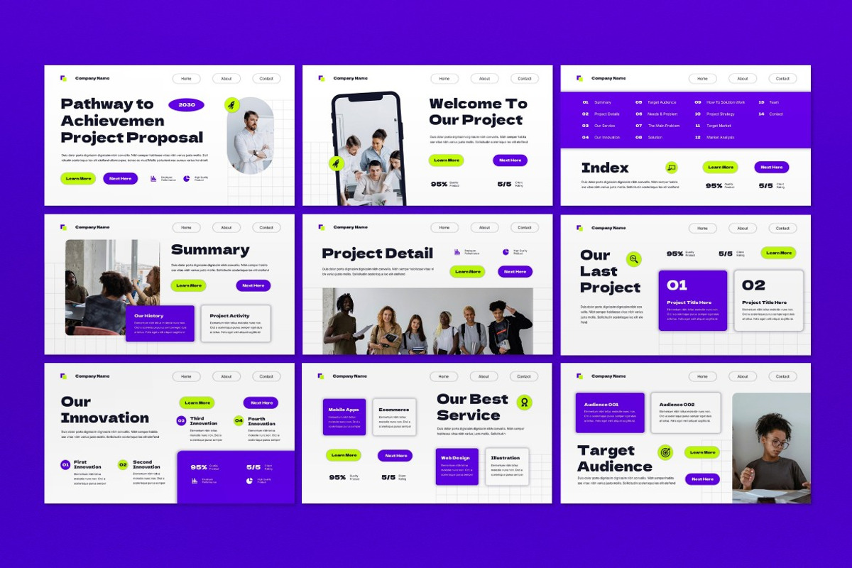 White Purple Modern Business Keynote, a Presentation Template by graphicook (Photo 2 of 4)