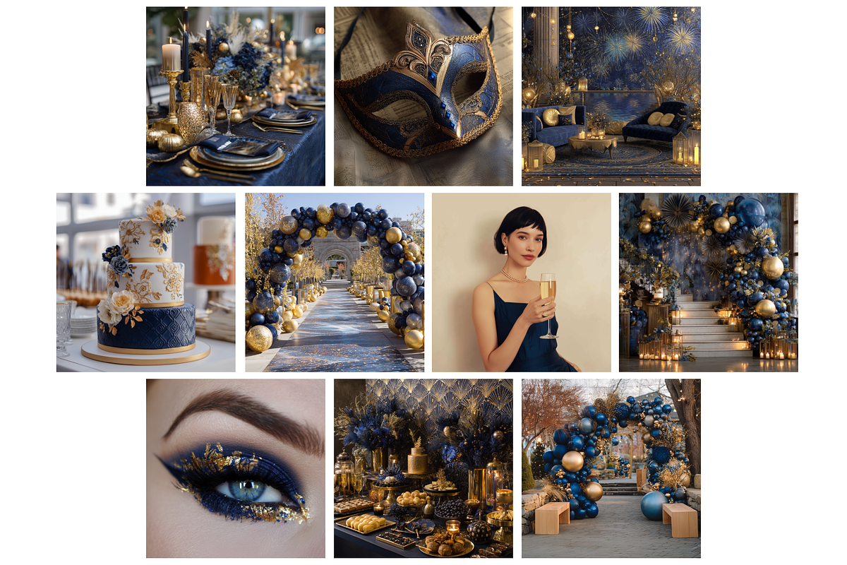 New Year's Midnight Glam Backgrounds, a Background Graphic by NadiaTheronArt (Photo 2 of 5)