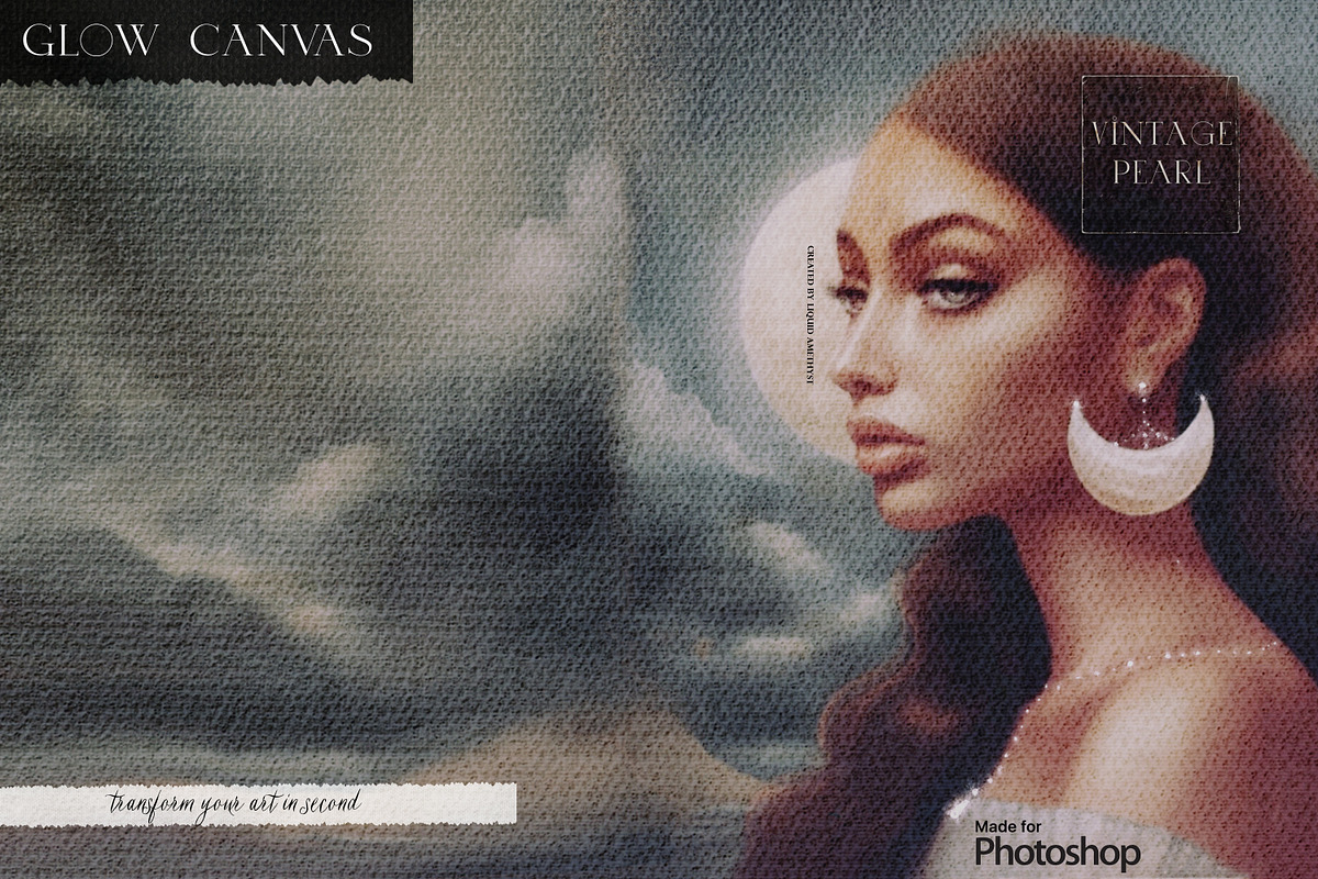 Vintage Pearl Photoshop Overlays, an Action Add-On by Liquid Amethyst Art (Photo 6 of 6)