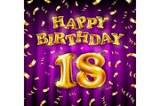 Happy Birthday 18 gold eighteen art, an Object Graphic by Rommeo79 (Thumbnail 4 of 5)