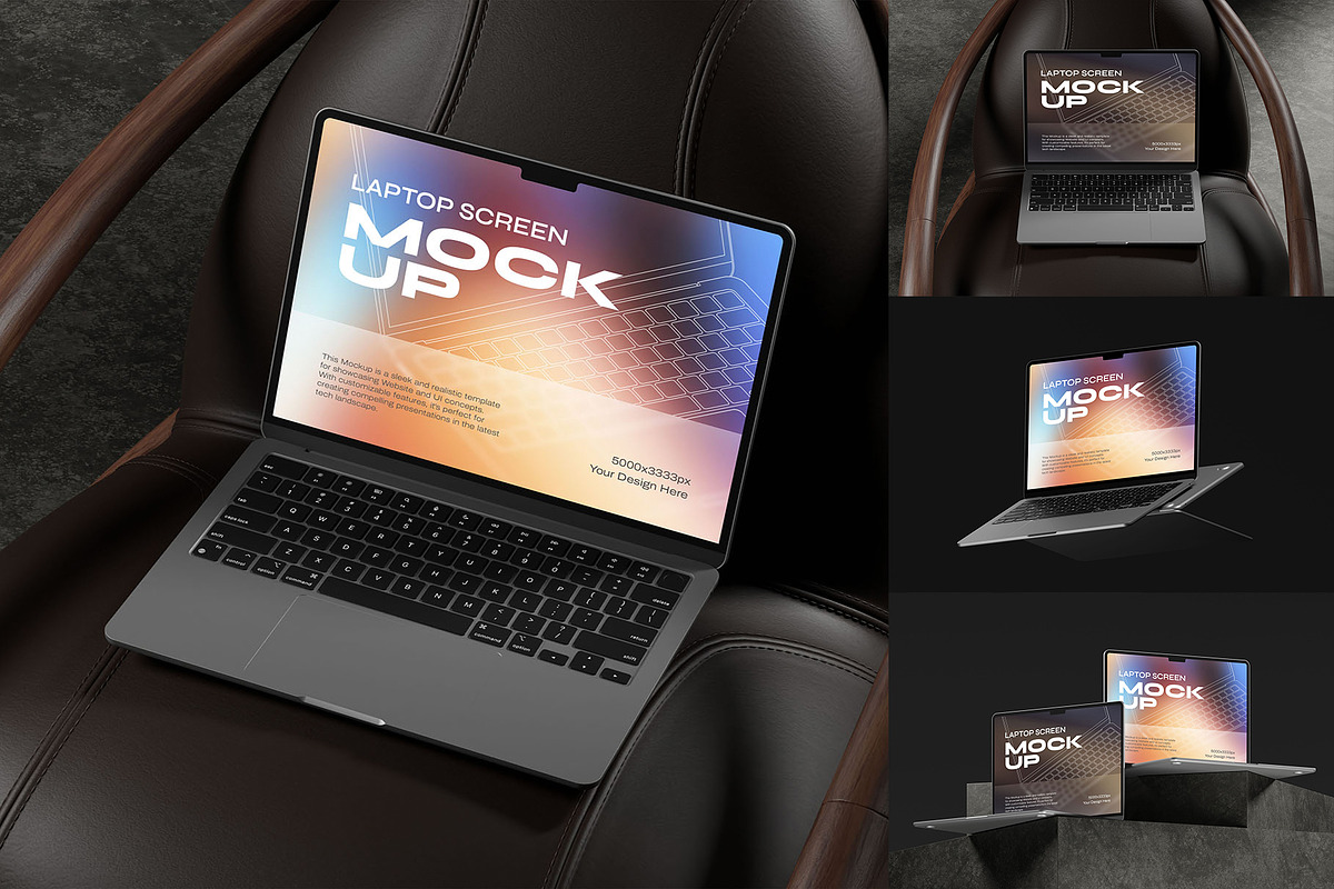 Macbook Screen Mockup, a Mac Mockup by Aksapix Studio (Photo 3 of 3)