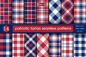 Patriotic Tartan Plaid. Vol-01