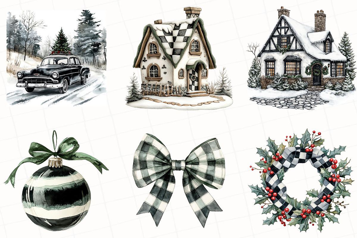 Black and White Holidays Clipart, an Illustration by OK Design (Photo 5 of 5)