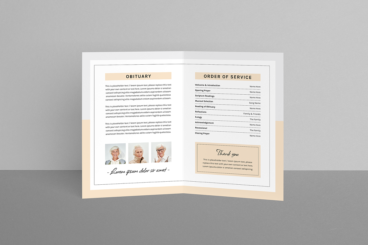 Funeral Program, an Invitation Template by Leaflove (Photo 2 of 5)