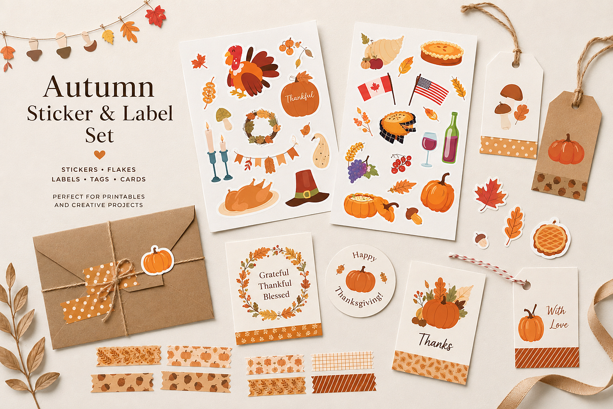 Thanksgiving Illustrations Bundle, a Seasonal Illustration by Anna Studio (Photo 6 of 13)