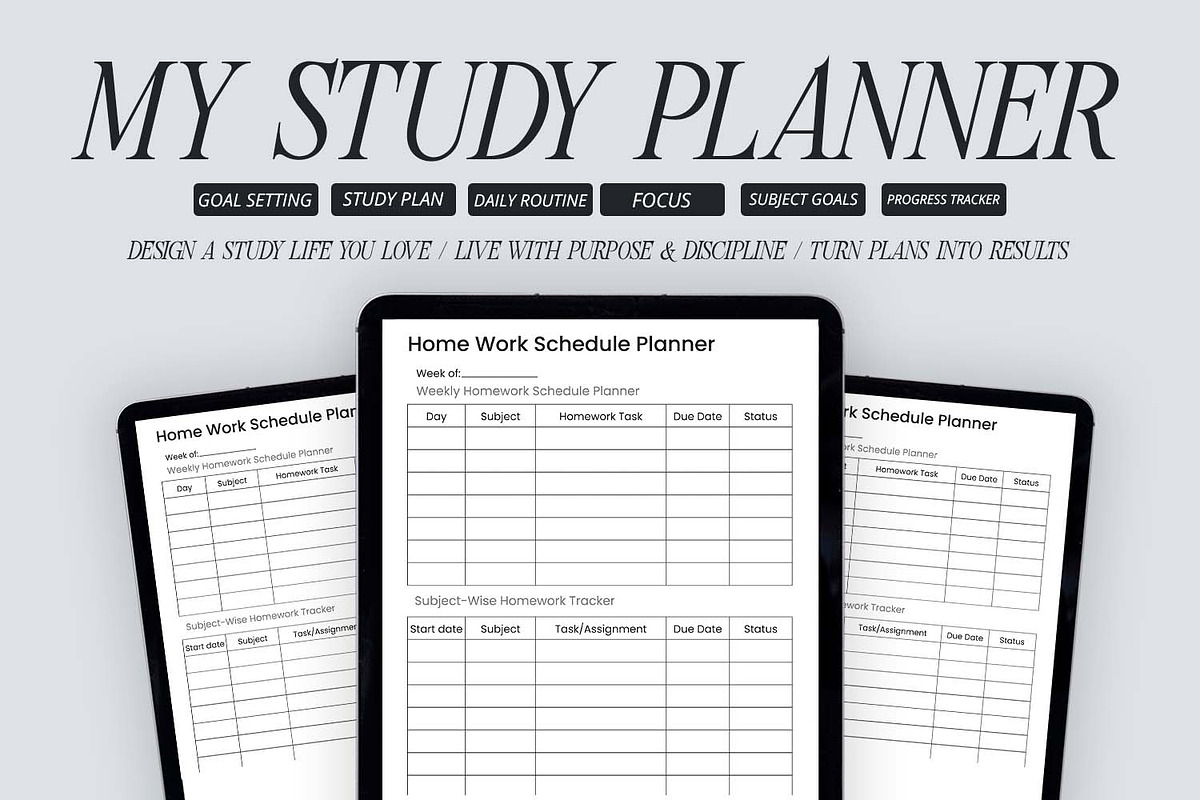 Minimal Homework Planner PDF preview 4