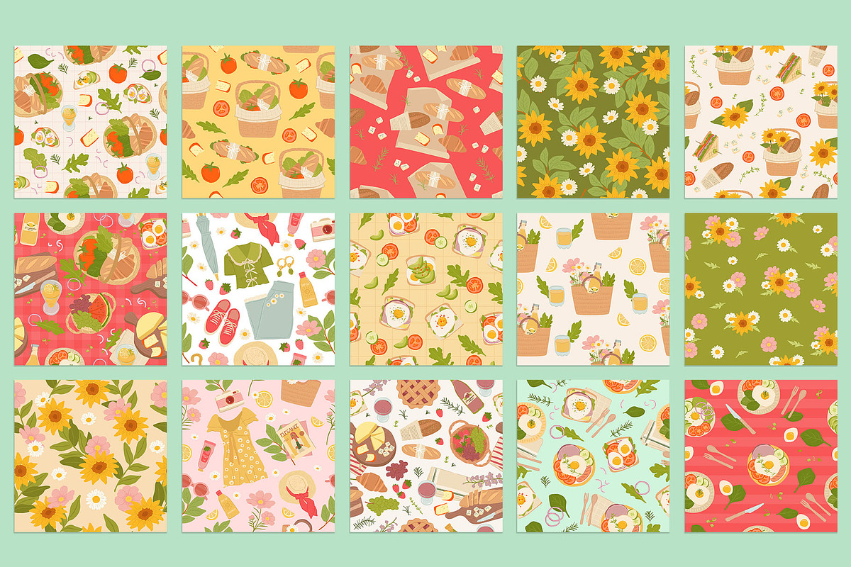 Summer Picnic Graphic Illustrations, a Seasonal Illustration by CreativeChristiana (Photo 12 of 14)