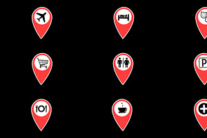Map Location Pins Motion Graphics, a Graphic by FlashFXbox