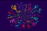 Anniversary and holiday confetti bg, a Seasonal Illustration by Buch&Bee (Thumbnail 1 of 3)
