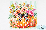 Fall Pumpkin Striped PNG, a Seasonal Illustration by Daily.Designs (Thumbnail 1 of 5)