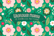 Wildflowers Seamless Patterns, a Pattern Graphic by Clover & Lilly (Thumbnail 1 of 7)