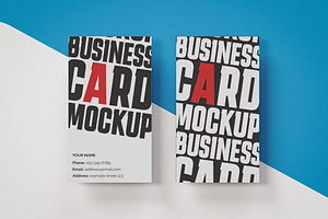 Vertical Business Card Mockup, a Product Mockup by Designer Dude