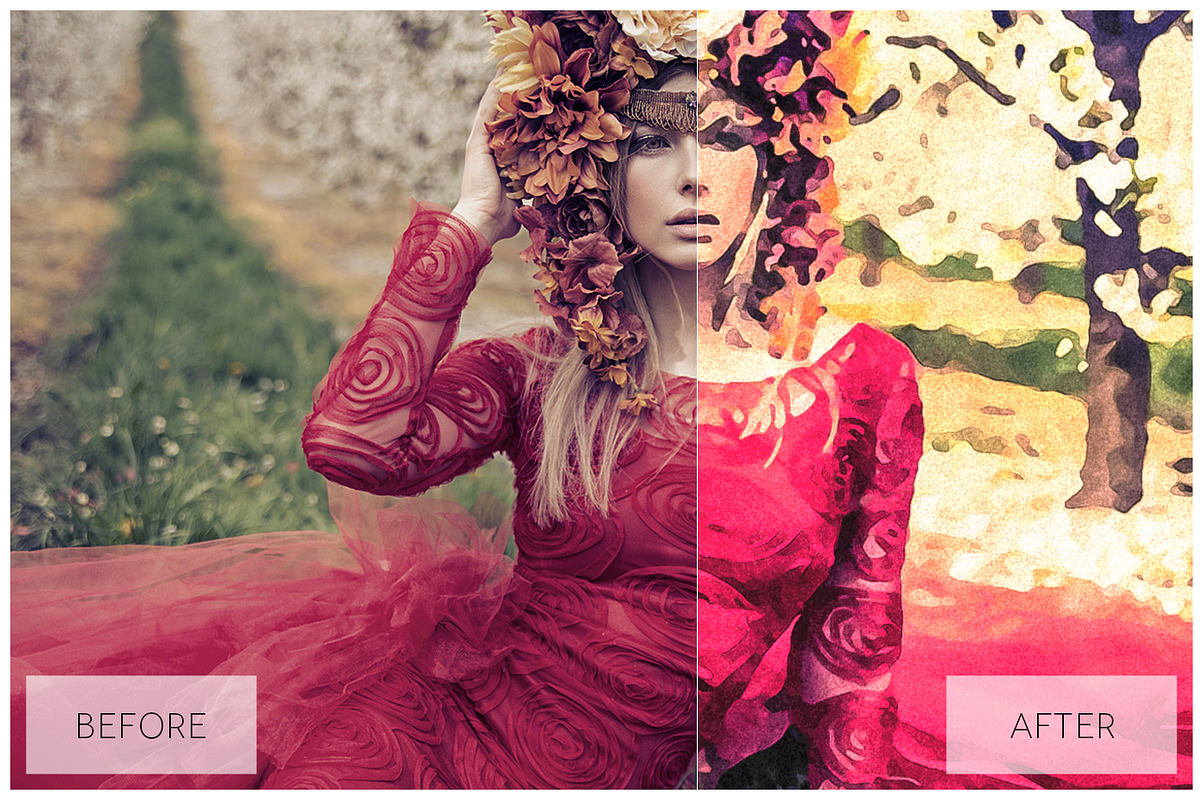 Lovely Watercolor Effect Actions PS, an Action Add-On by ShutterPro (Photo 54 of 71)
