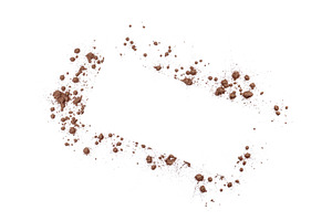 Heart shape made of cocoa powder on white background, a Food & Drink Photo by etorres69