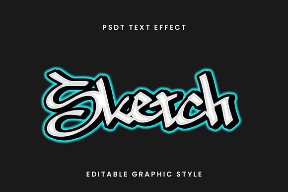 Glow Outline Graffiti Text Effect preview 3