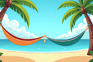 Create a tropical island scene with, a Photo by LOGOCREATIVE
