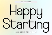 Happy Starting, a Sans Serif Font by InermediaSTUDIO (Thumbnail 1 of 8)