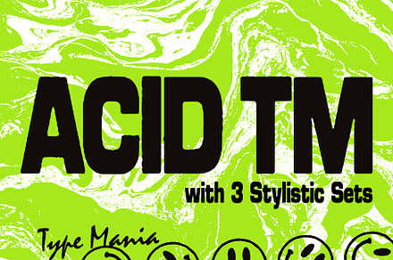 Acid TM – Rugged Dynamic Typeface, a Sans Serif Font by Type Mania