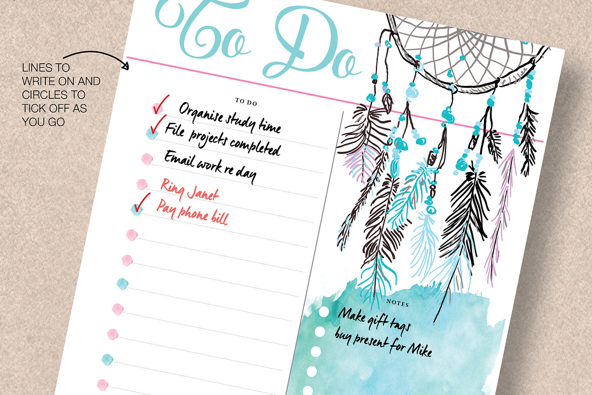 To Do Planner: Half Letter & Letter, a Stationery Template by Stick with Sam (Photo 2 of 4)