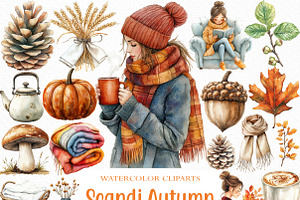 Scandi Autumn Clipart, an Illustration by Craft Nest