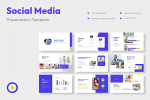 Socialy - Social Media Google Slides, a Presentation Template by Premast