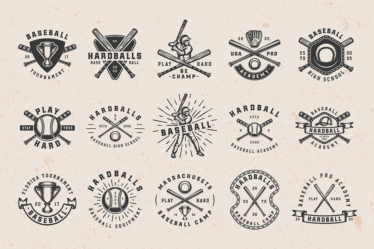 Baseball Emblems Part 3, a Branding & Logo Template by AkimD (Photo 3 of 5)