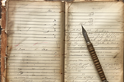 Vintage Ledger Paper, a Background Graphic by Printable Treasure (Thumbnail 6 of 7)