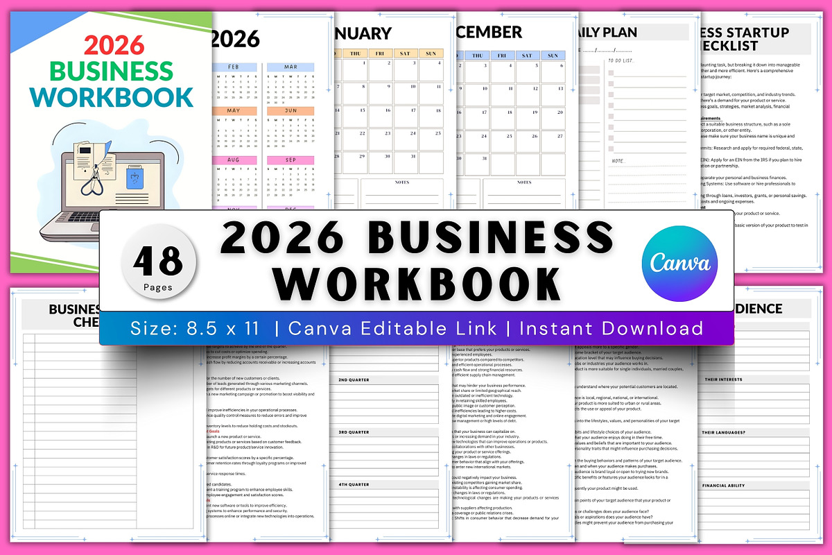2026 Business Workbook, a Stationery Template by Designmela01 (Photo 1 of 10)