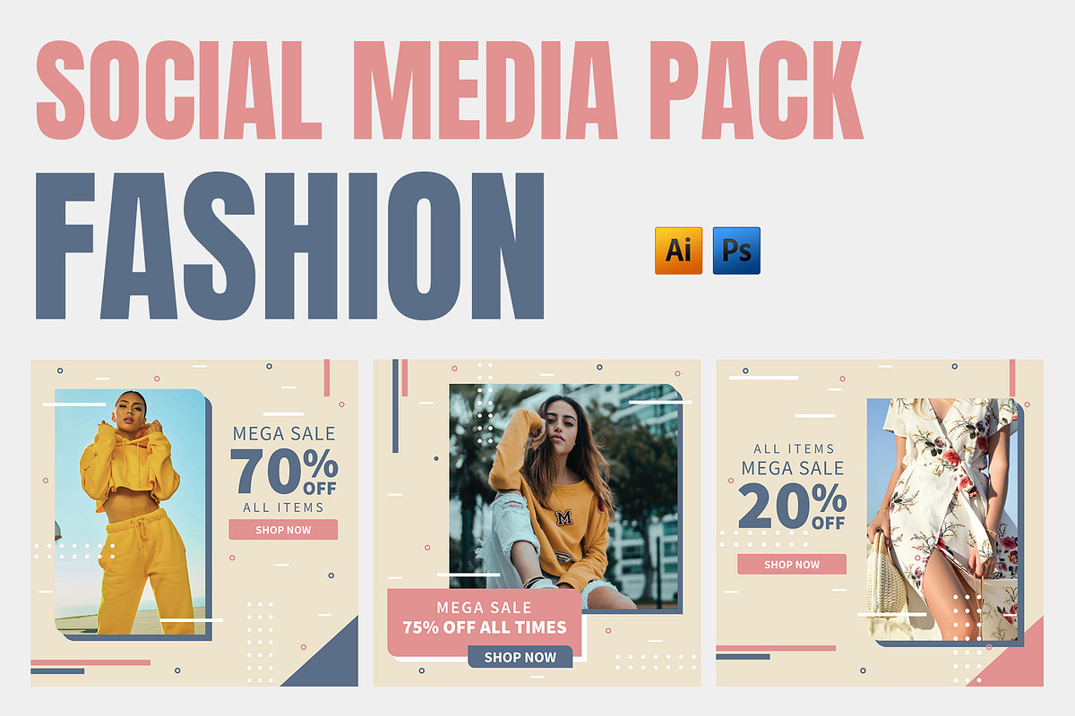 400 Instagram Templates Bundle, a Social Media Template by Mehul Munjani (Photo 5 of 22)