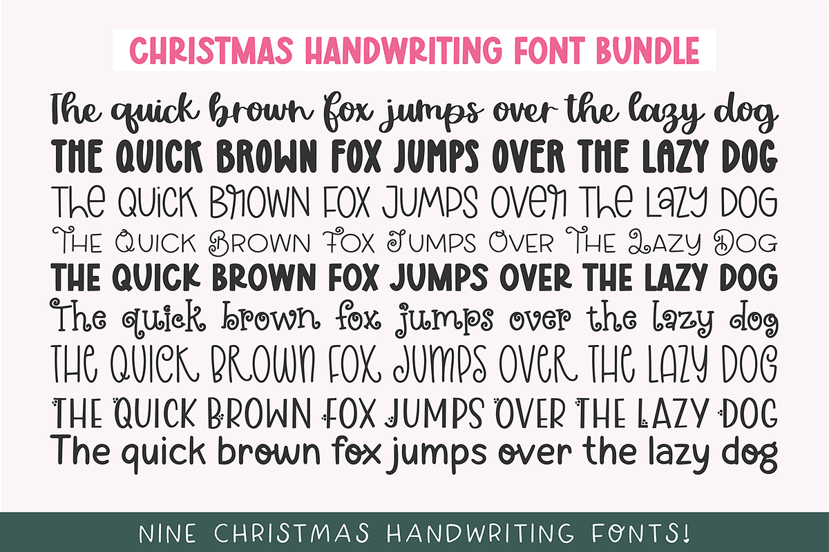CHRISTMAS HANDWRITING FONT BUNDLE V1, a Handwritten Font by Blush Font Co. (Photo 2 of 2)