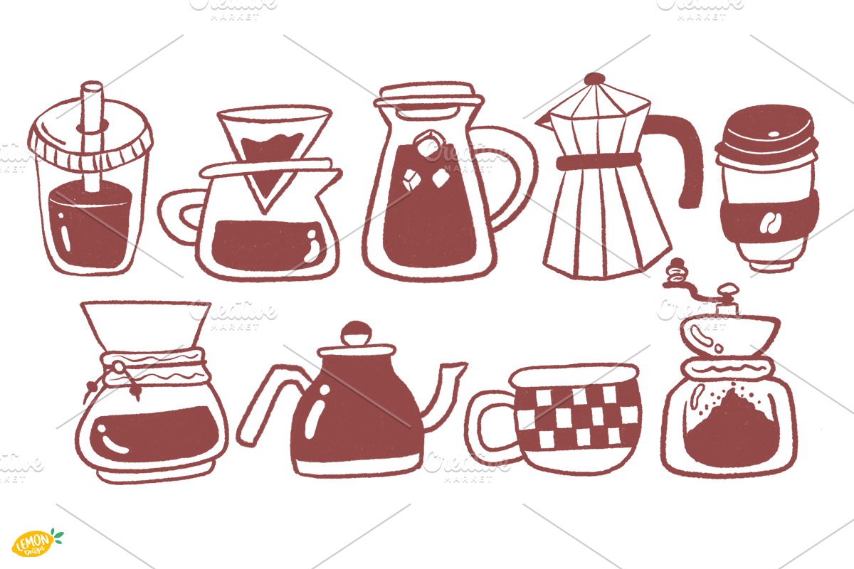 Coffee Lover PNG Clipart Bundle, a Food Illustration by LemonDesign (Photo 3 of 3)