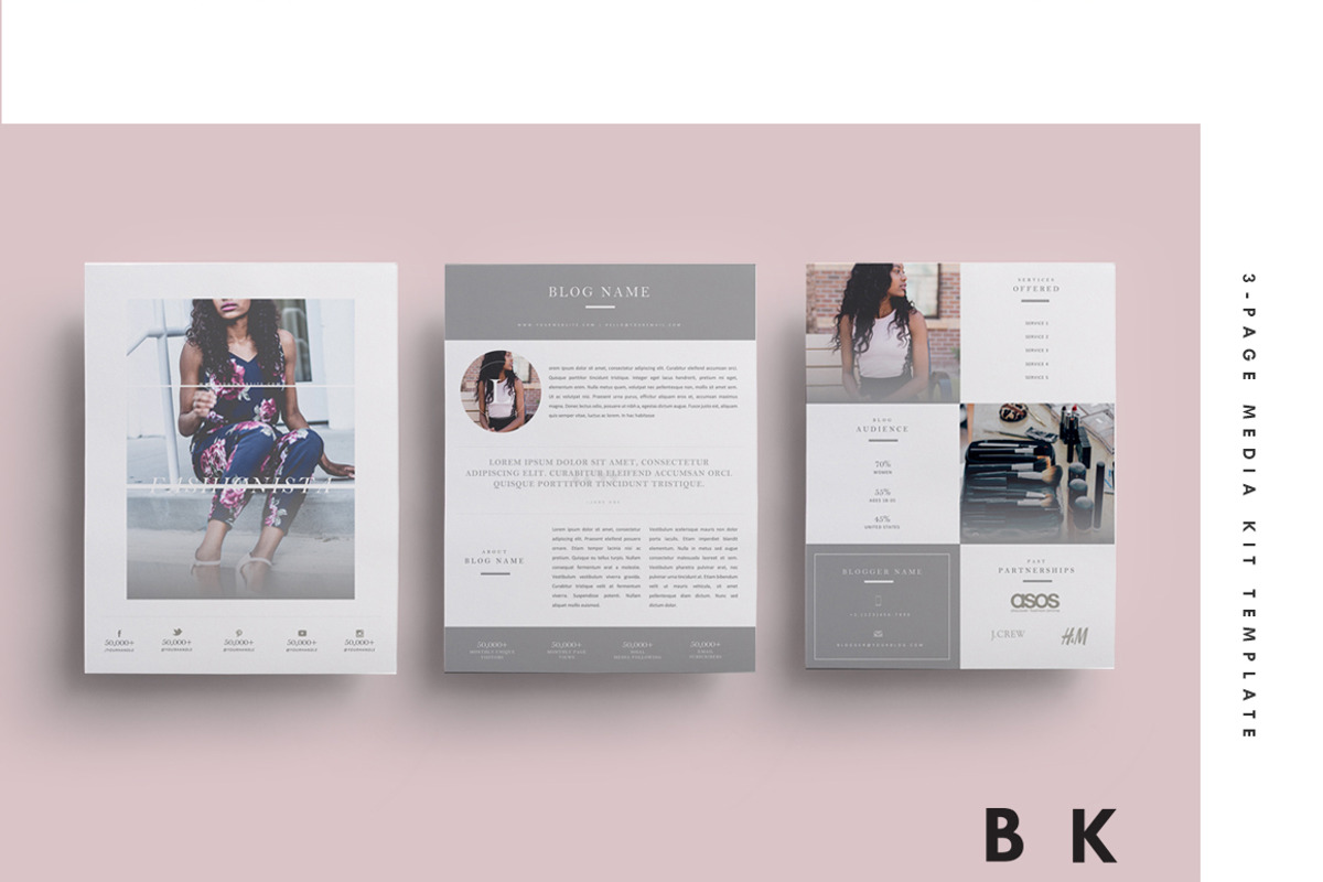 Social Media Kit Template Set | 6Pgs, a Social Media Template by Blogger Kit Co. (Photo 2 of 5)