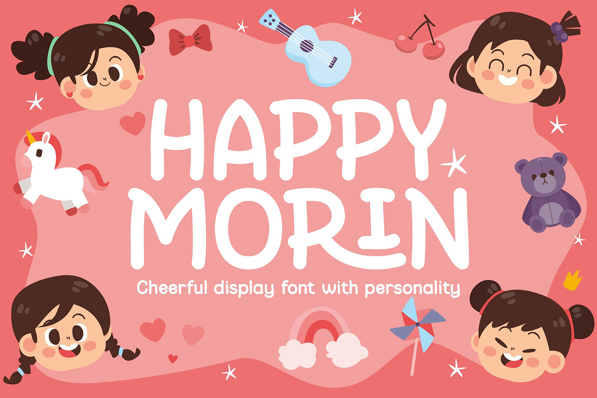 Happy Morin | Modern Playful Display, a Handwritten Font by Ermedia Studio (Photo 1 of 10)