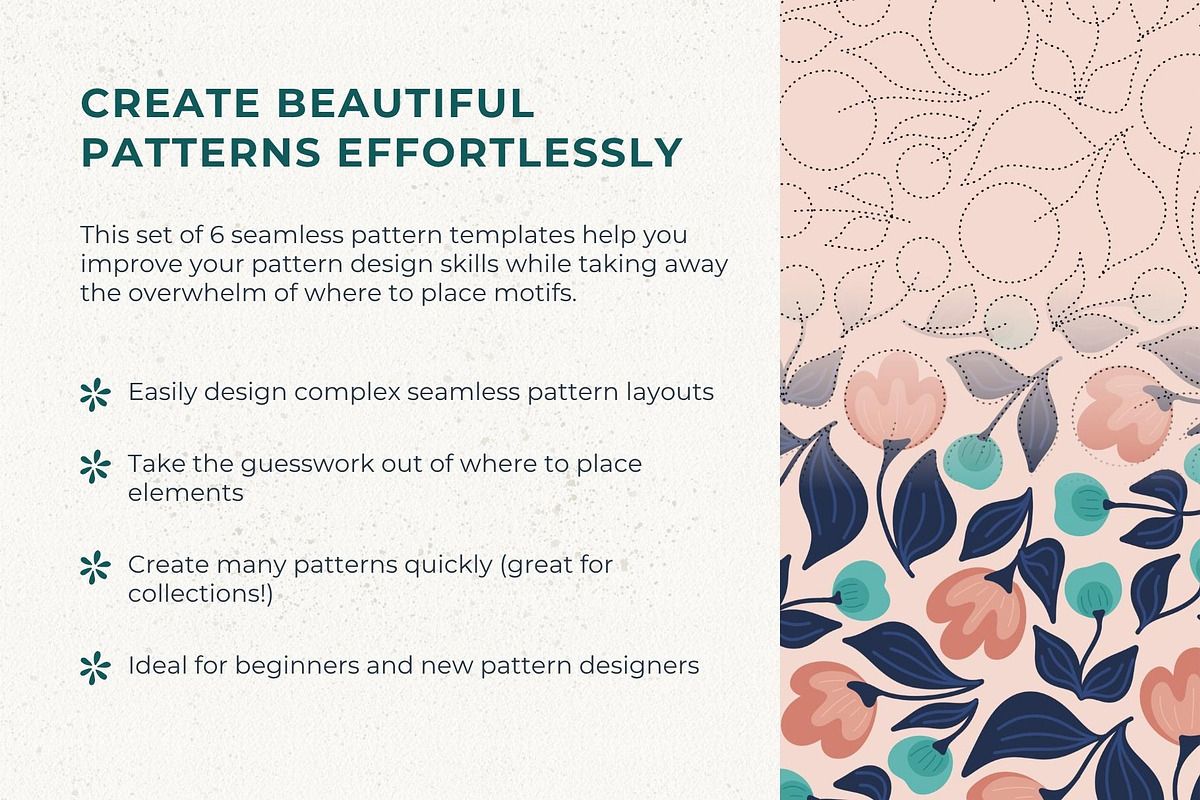 6 Seamless Pattern Templates (Vol 1), a Pattern Graphic by Fern & Quill (Photo 8 of 12)
