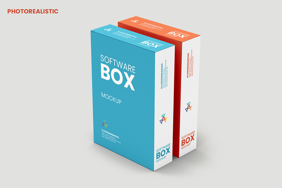 Software Box Mockup v.3 - 11 Views, a Packaging Mockup by Illusiongraphic (Photo 10 of 23)