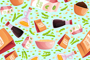 Soy products seamless pattern, a Food Illustration by Vectorbuum (Thumbnail 3 of 3)