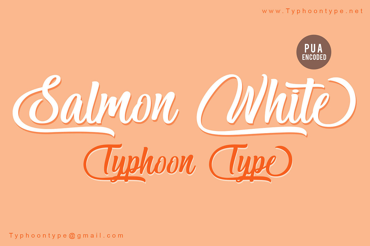 Salmon White font