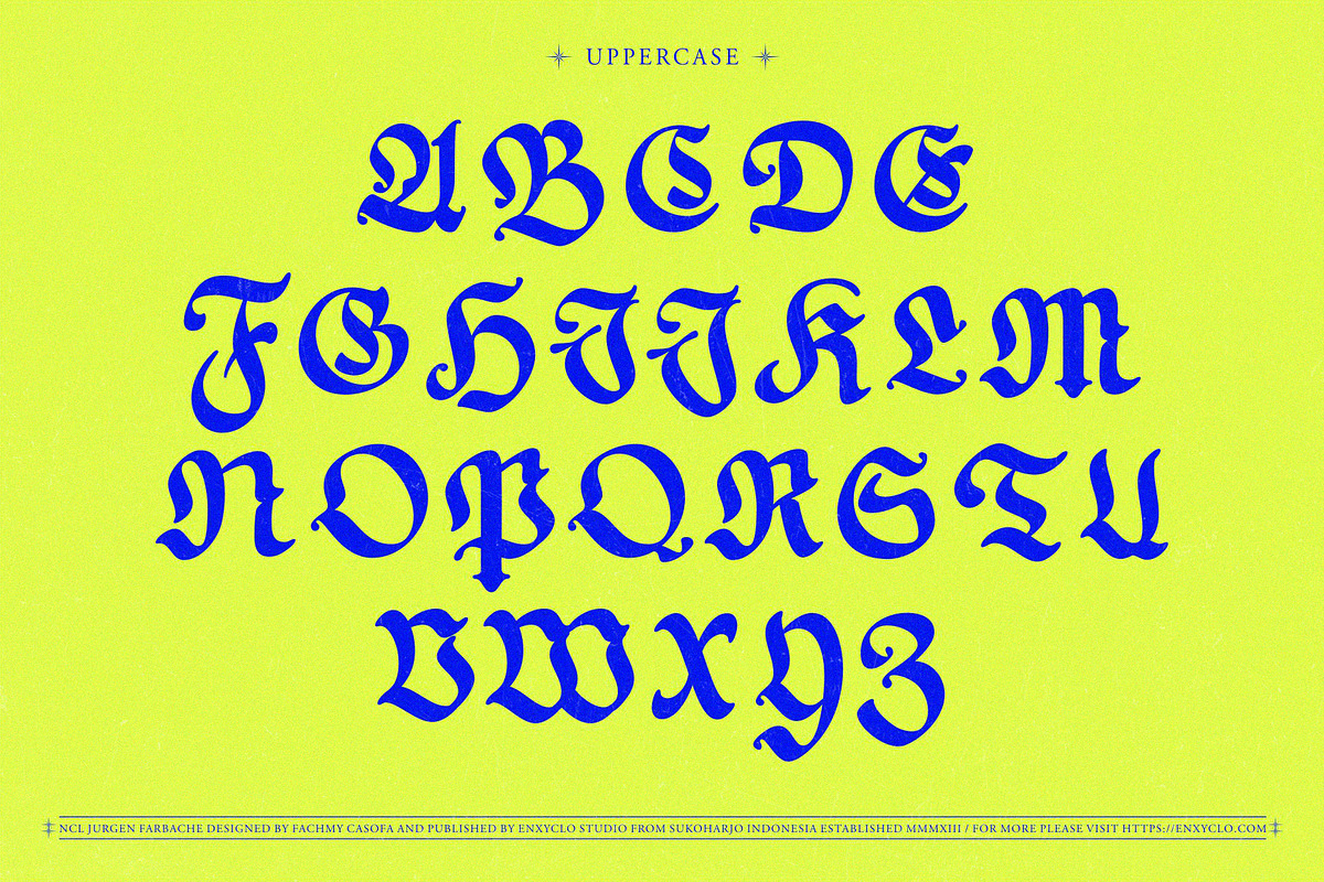 NCL Jurgen Farbache - Medieval Font, a Blackletter Font by Enxyclo Studio (Photo 11 of 15)