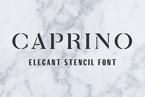 Caprino Stencil Font