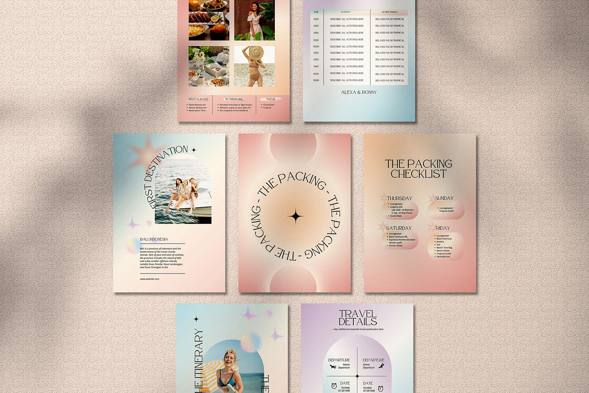 Retro Bachelorette Itinerary Canva, a Presentation Template by SKY CREATION (Photo 6 of 7)